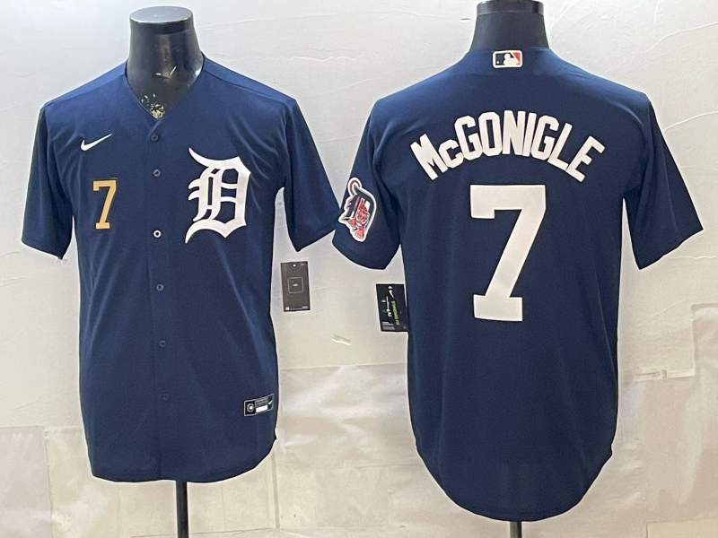 Men Detroit Tigers #7 McGonigle blue Game Nike MLB Jersey 0402003->->MLB Jersey